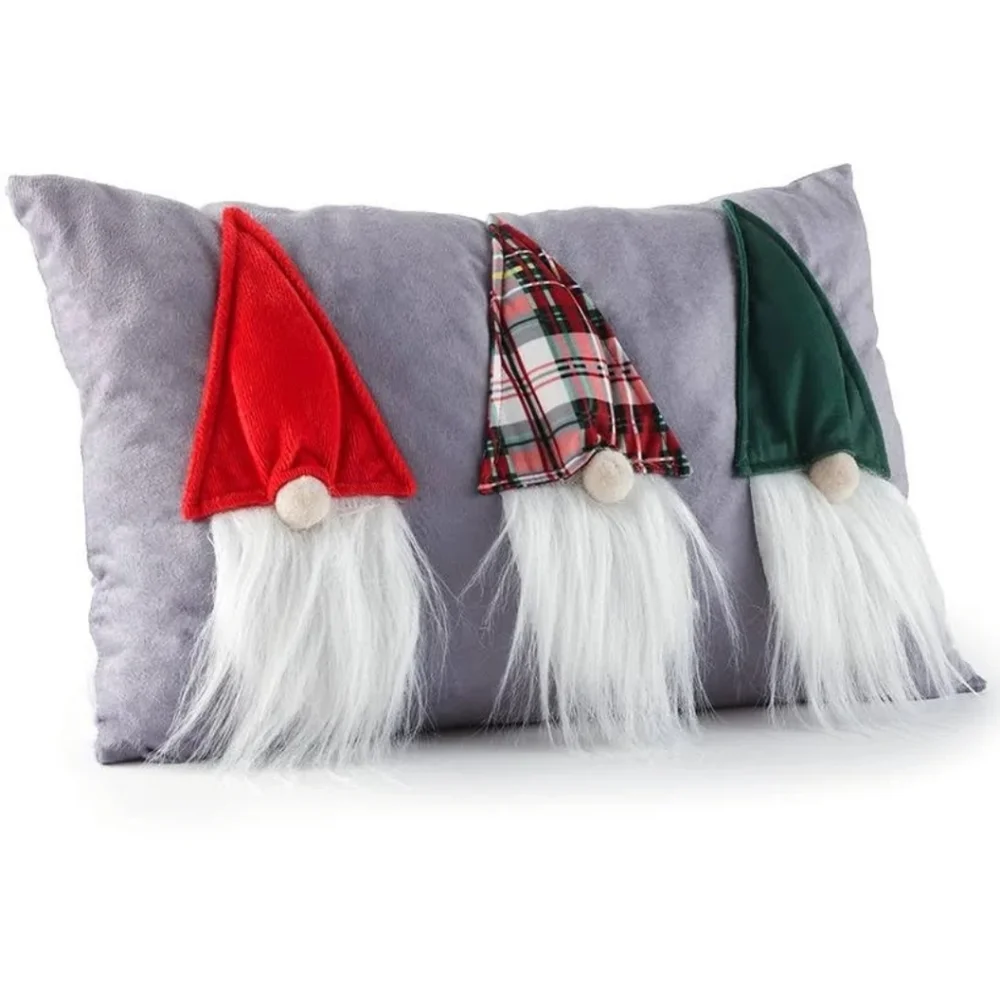 Holiday Gnomes Accent Pillow & Plush Pillows Set of 3 BNWT RETIRED SET!